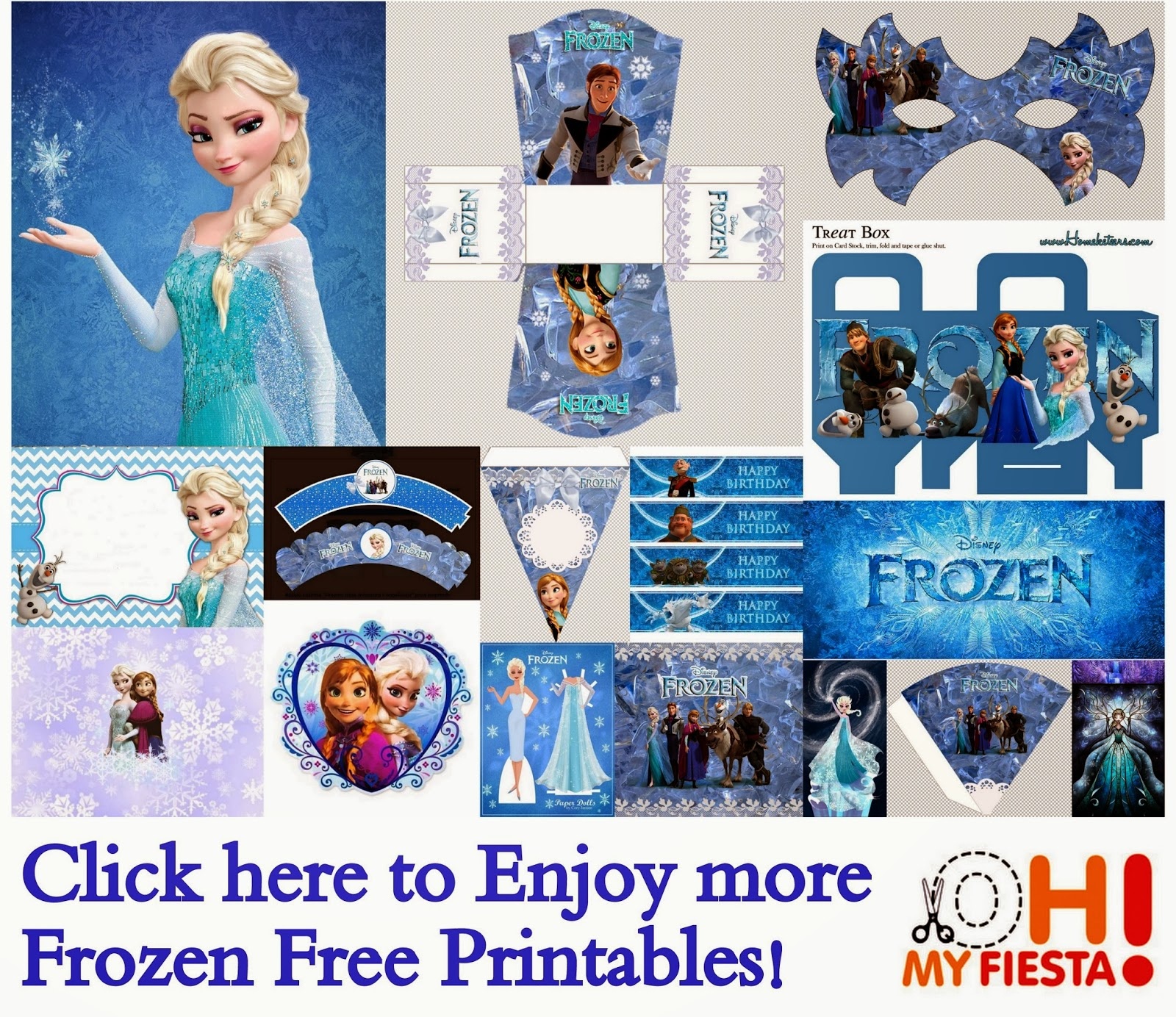 Frozen Party: Free Printables. - Oh My Fiesta! In English - Frozen Happy Birthday Banner Free Printable