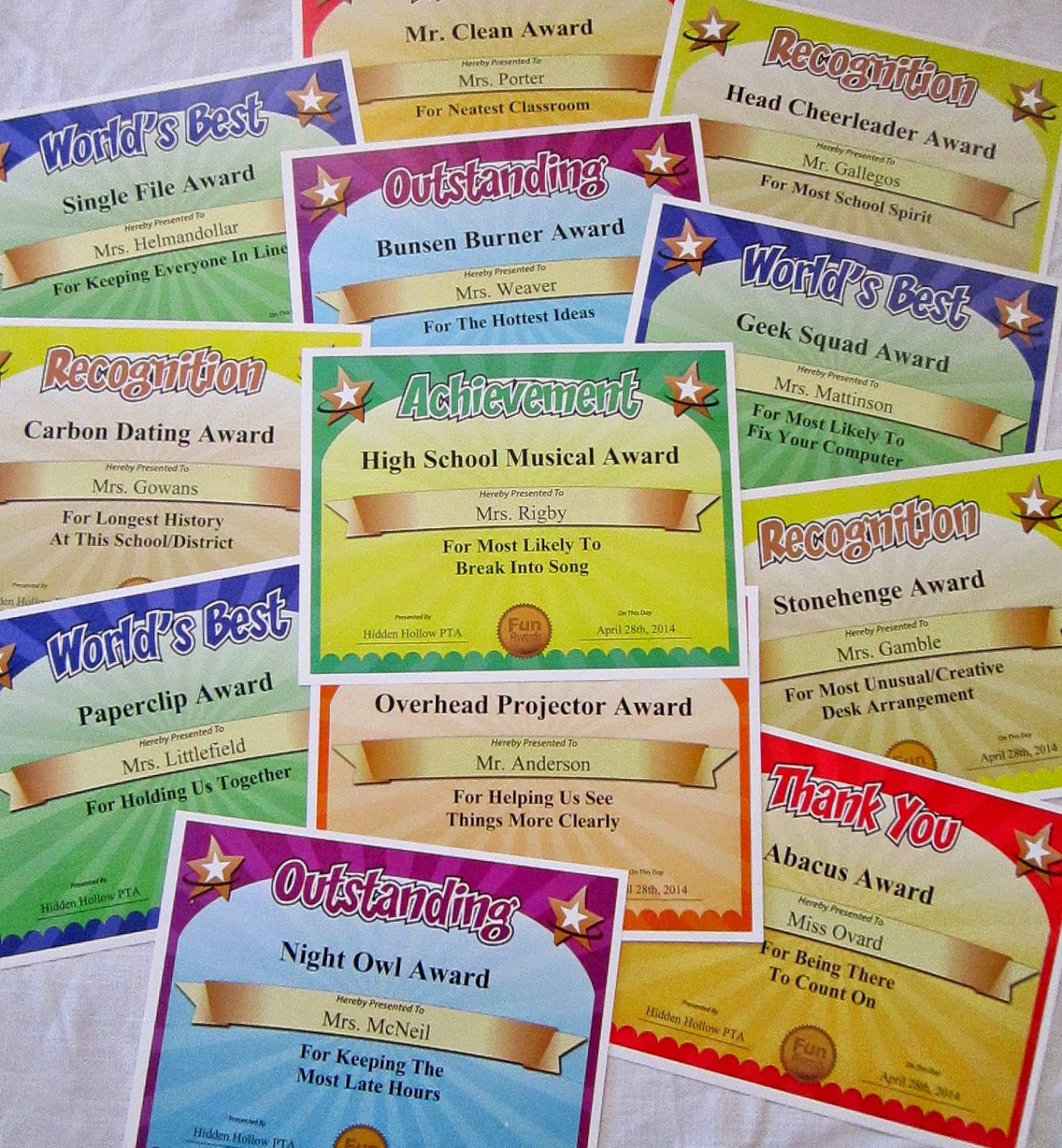 Funny Award Ideas - Free Printable Funny Office Awards