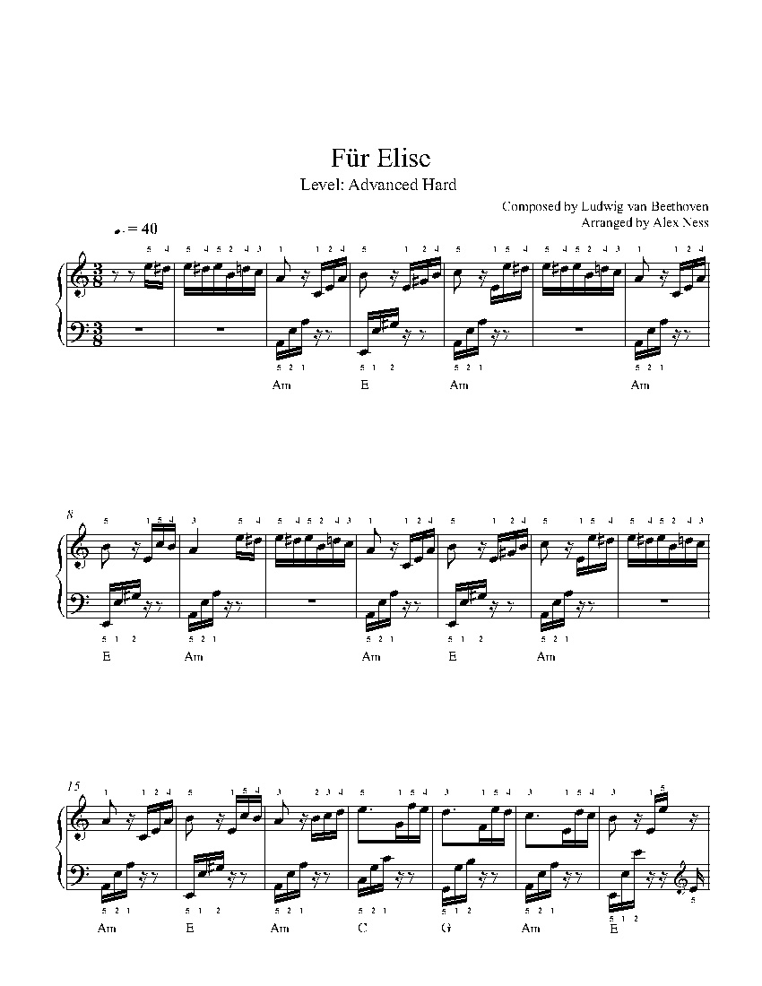 Free Printable Piano Sheet Music Fur Elise Free Printable