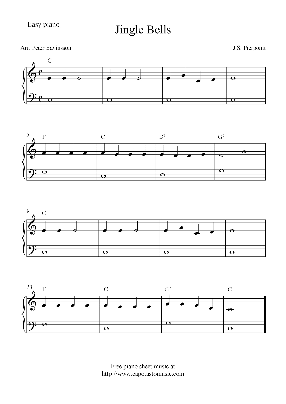 Gamekyo : Printable Pdf Sheet Music For Piano Christmas Songs For - Free Christmas Piano Sheet Music For Beginners Printable
