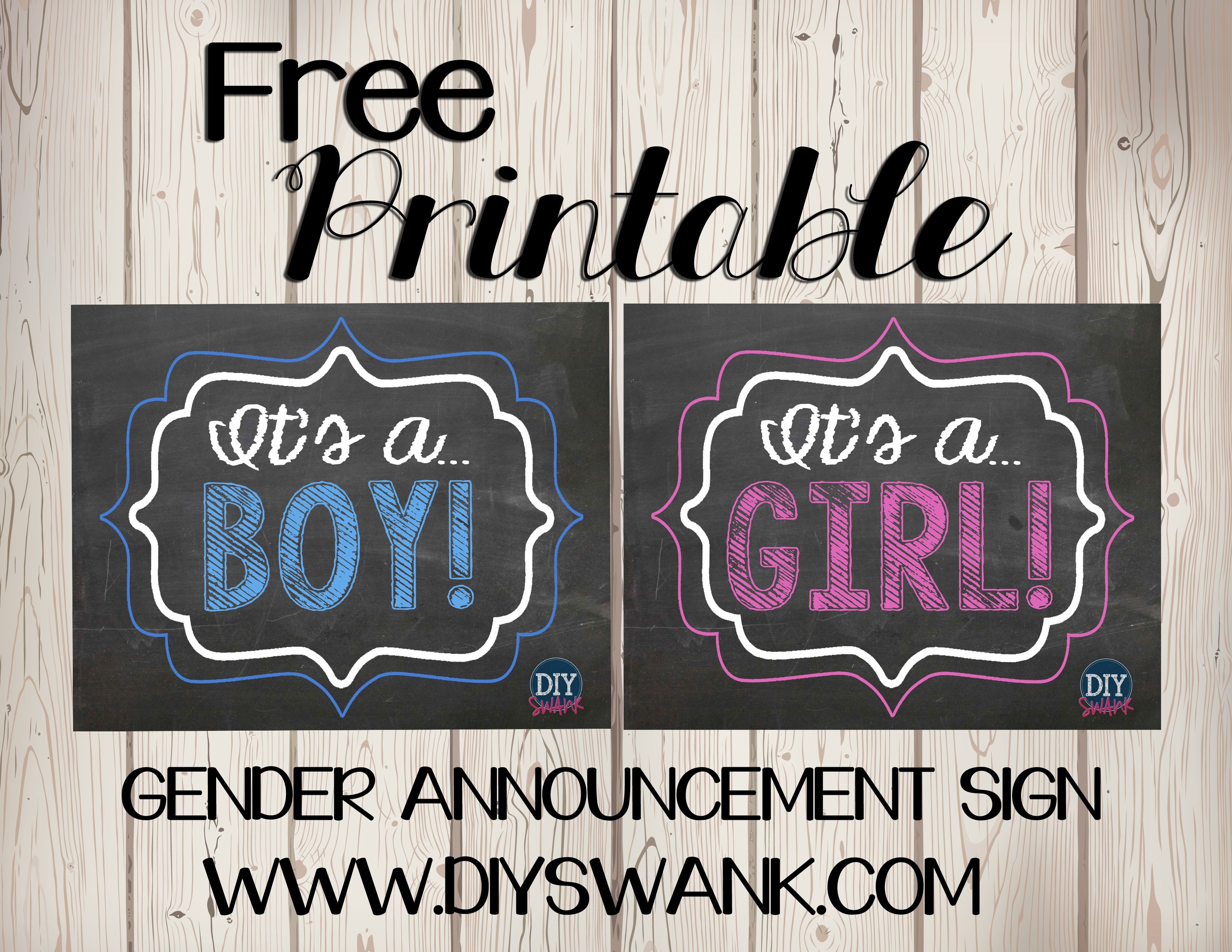 Gender Reveal Free Printables | Ella Claire | Gender Reveal, Gender - Free Gender Reveal Printables