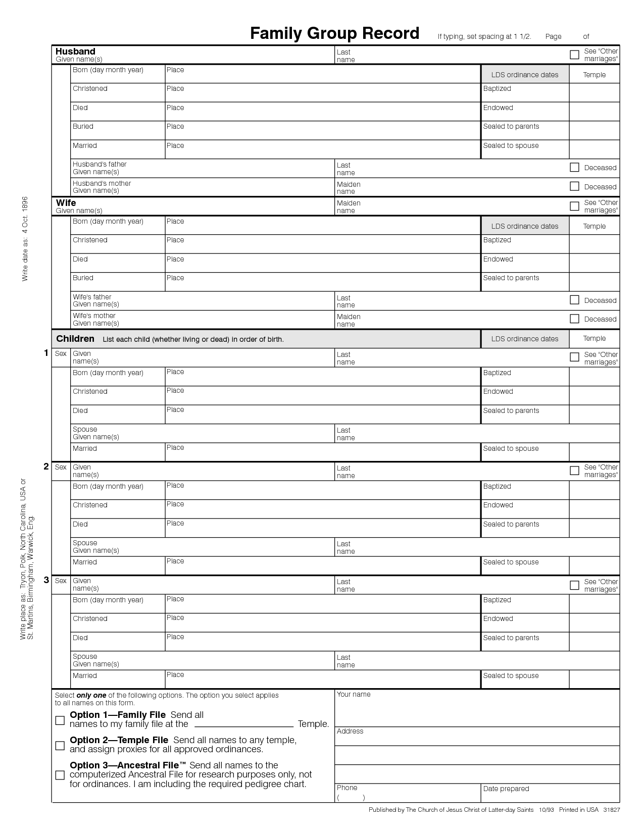 The Ultimate All In One Genealogy Individual Worksheet Upbringing