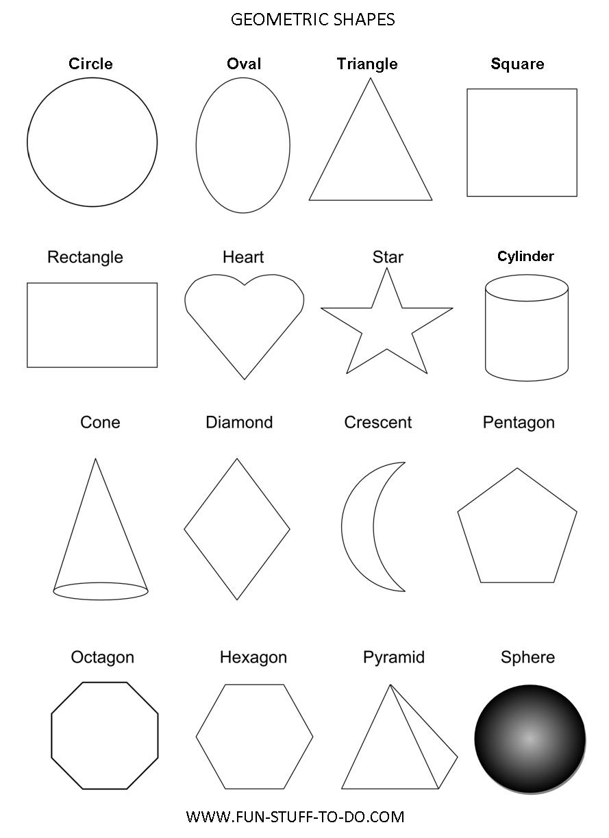 Geometric Shapes Worksheets | Free To Print - Shapes Worksheets Printable Free