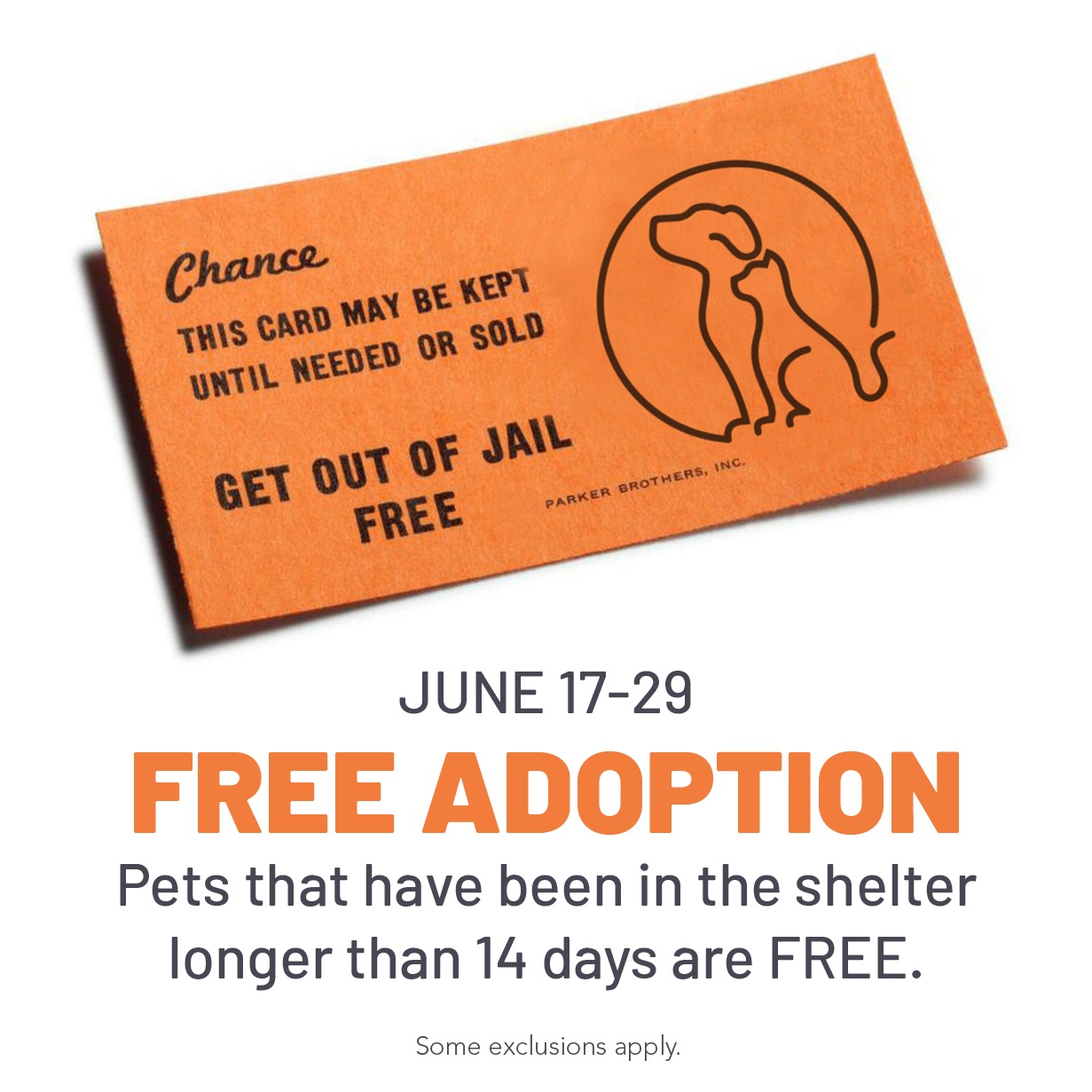 Get Out Of Jail Freeplaying Petnopoly At Animal Services - City - Get Out Of Jail Free Card Printable
