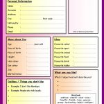 Getting To Know You   Questionnaire Worksheet   Free Esl Printable   Make A Printable Survey Free