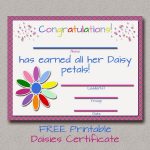 Girl Scouts: Free Printable Daisy Petals Certificate | Girl Scouts   Daisy Girl Scout Certificates Printable Free