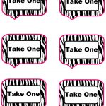Glitter Lambs: Pink Zebra Food Label Cards And Free Printable   Clip   Free Printable Food Cards