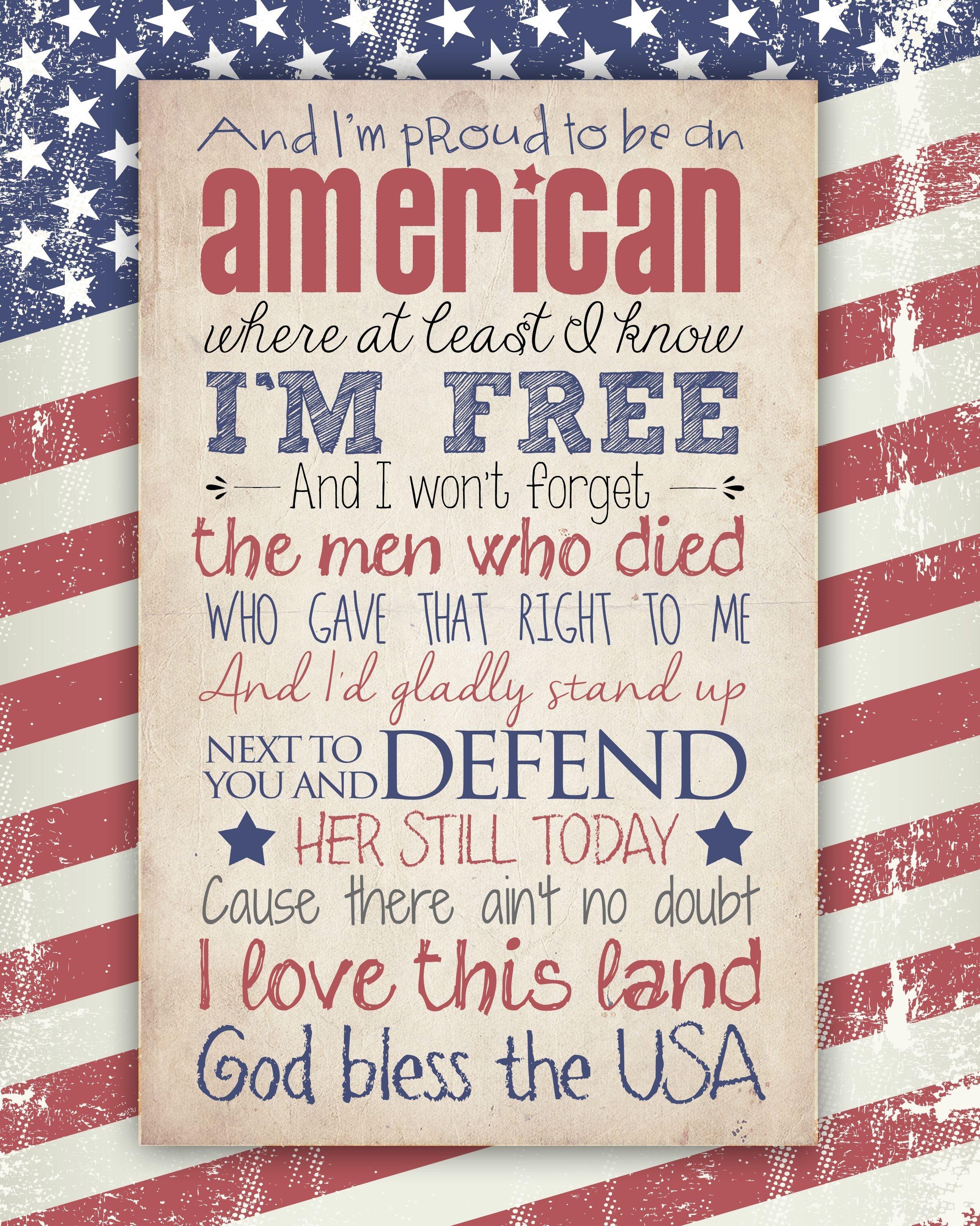 Free Printable God Bless Banner Free Printable