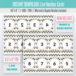 Gold And Black Chevron Live Number Cards1 999 Normal | Etsy   Free Printable Live Sale Numbers