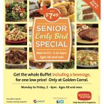 Golden Corral: Senior Early Bird Special, M F 2 4Pm, 60+, For $7.49   Free Las Vegas Buffet Coupons Printable