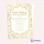 Golden Wedding Anniversary Invitation Template ← Wedding Invitation   Free Printable 50Th Wedding Anniversary Invitation Templates