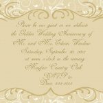 Golden Wedding Anniversary Invitation Templates Free Golden Wedding   Free Printable 50Th Wedding Anniversary Invitation Templates