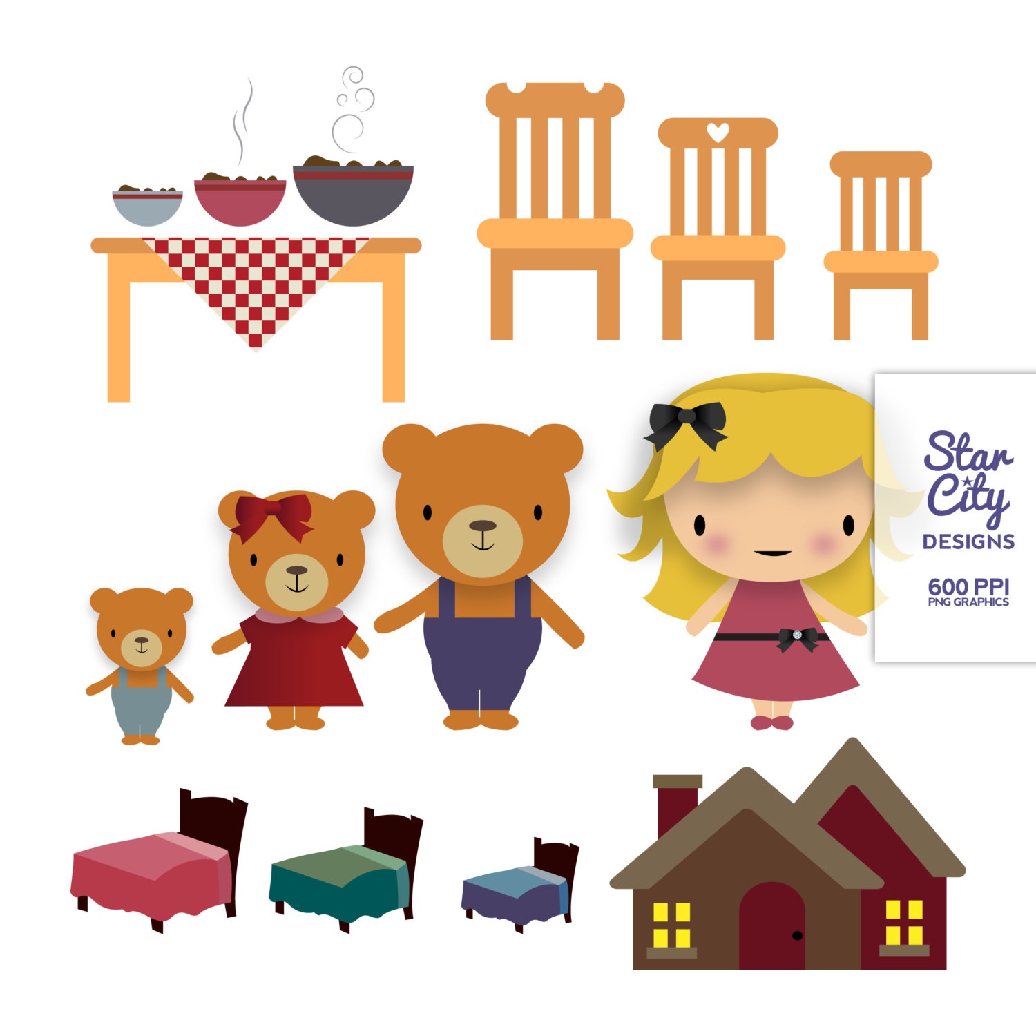 Goldilocks And The Three Bears Printable Story With Pictures