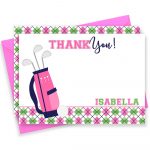 Golf Thank You Card Golf Thank You Golf Note Cards Golf | Etsy   Free Printable Golf Stationary