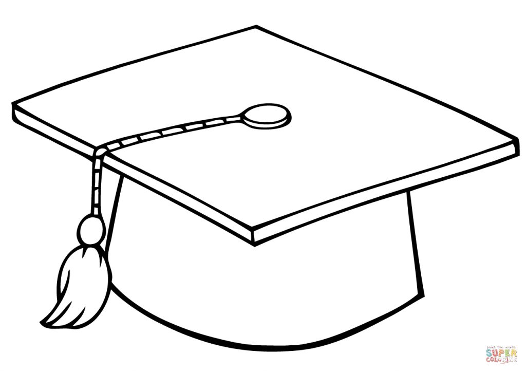 graduate cap coloring page free printable coloring pages graduation