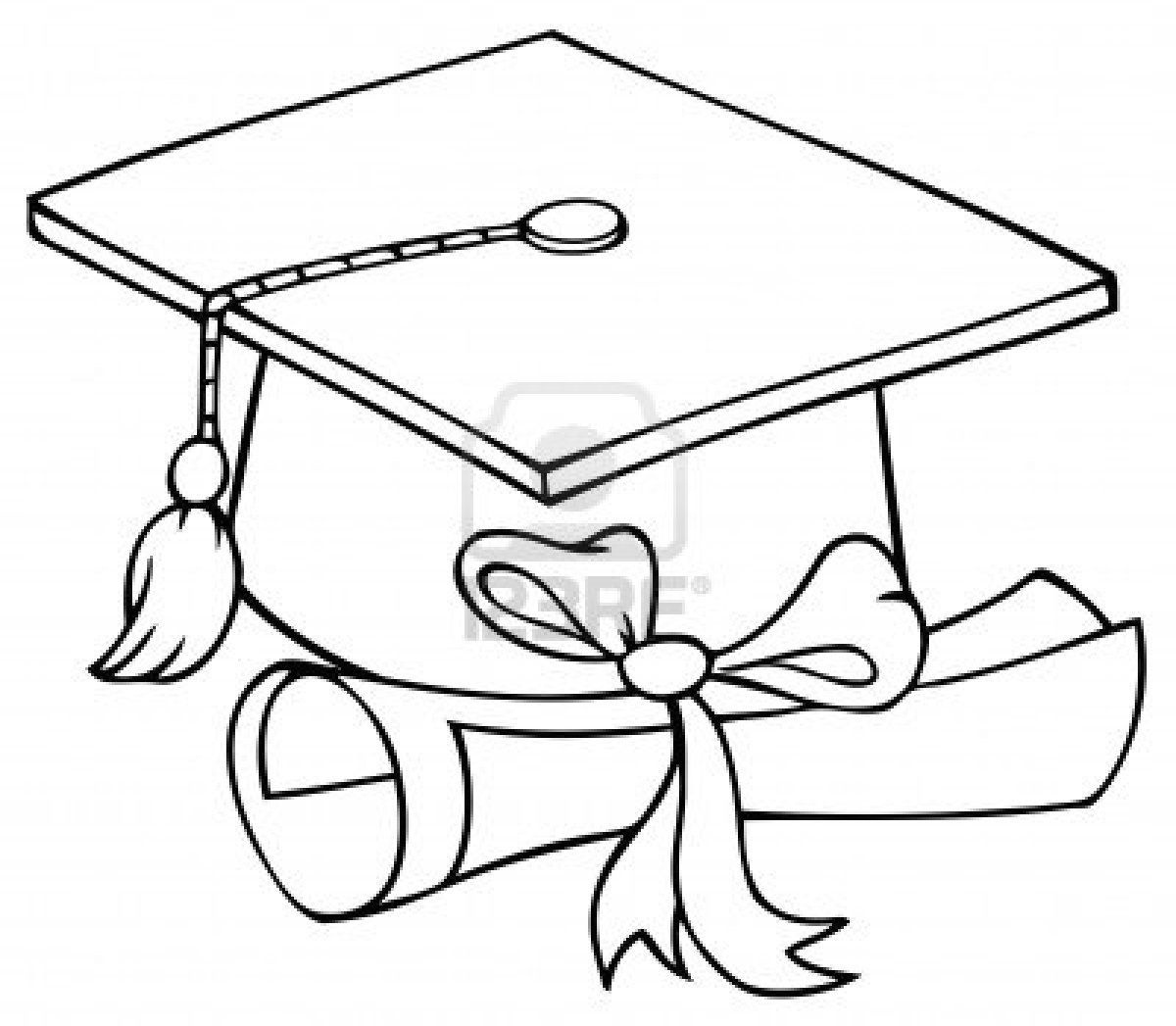 Graduation Cap Coloring Page | Graduation Cap Coloring Page - Graduation Cap Template Free Printable