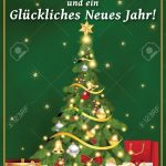 Greeting Card For The New Year With Text In German Language:.. Stock   Free Printable German Christmas Cards