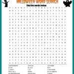 Halloween Word Search Printable Worksheet   Free Printable Halloween Word Search