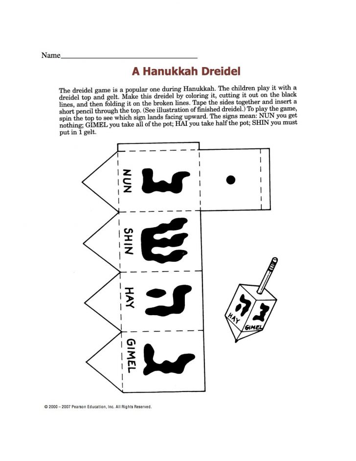 Free Printable Dreidel Template