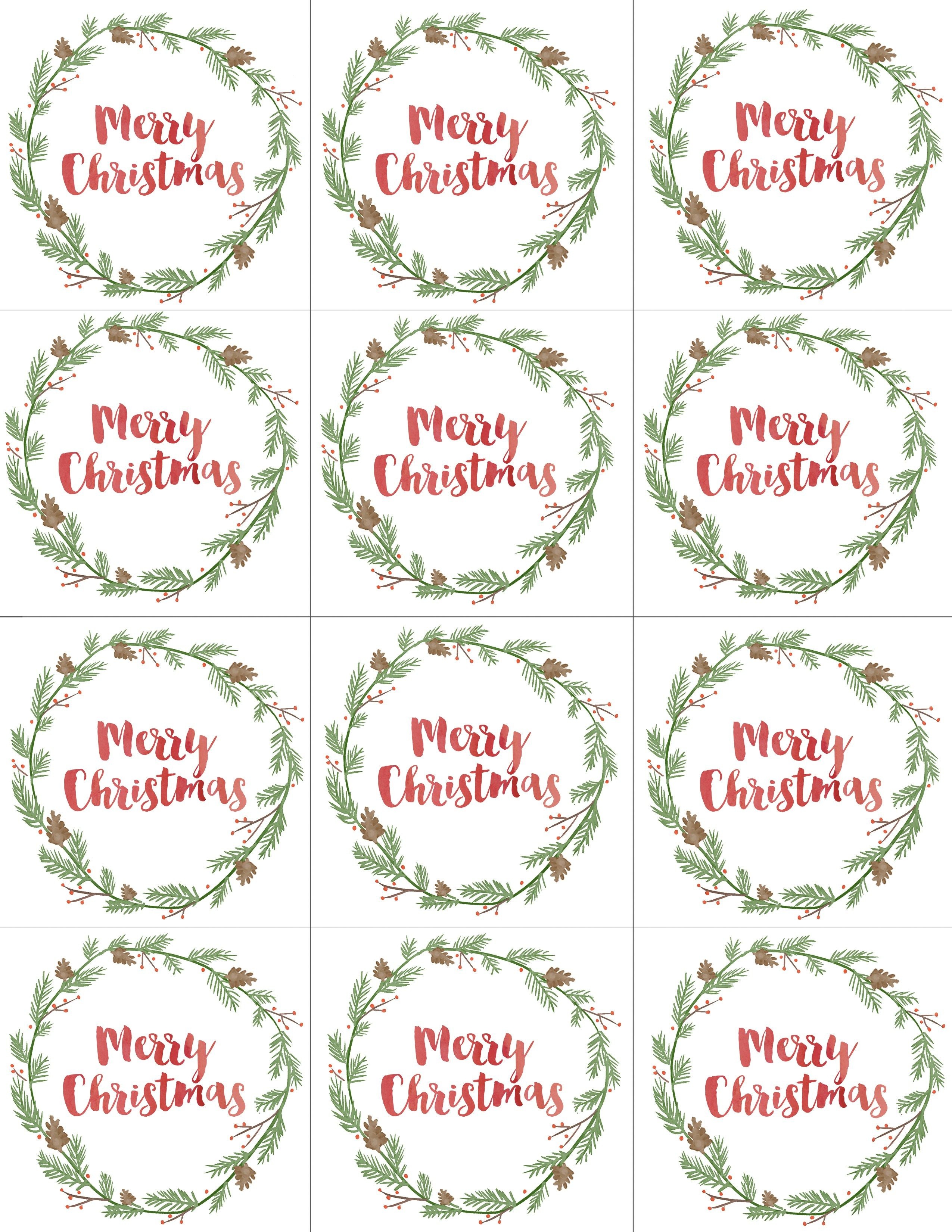 Hand Painted Gift Tags Free Printable | Christmas | Christmas Gift - Free Printable Christmas Price Tags