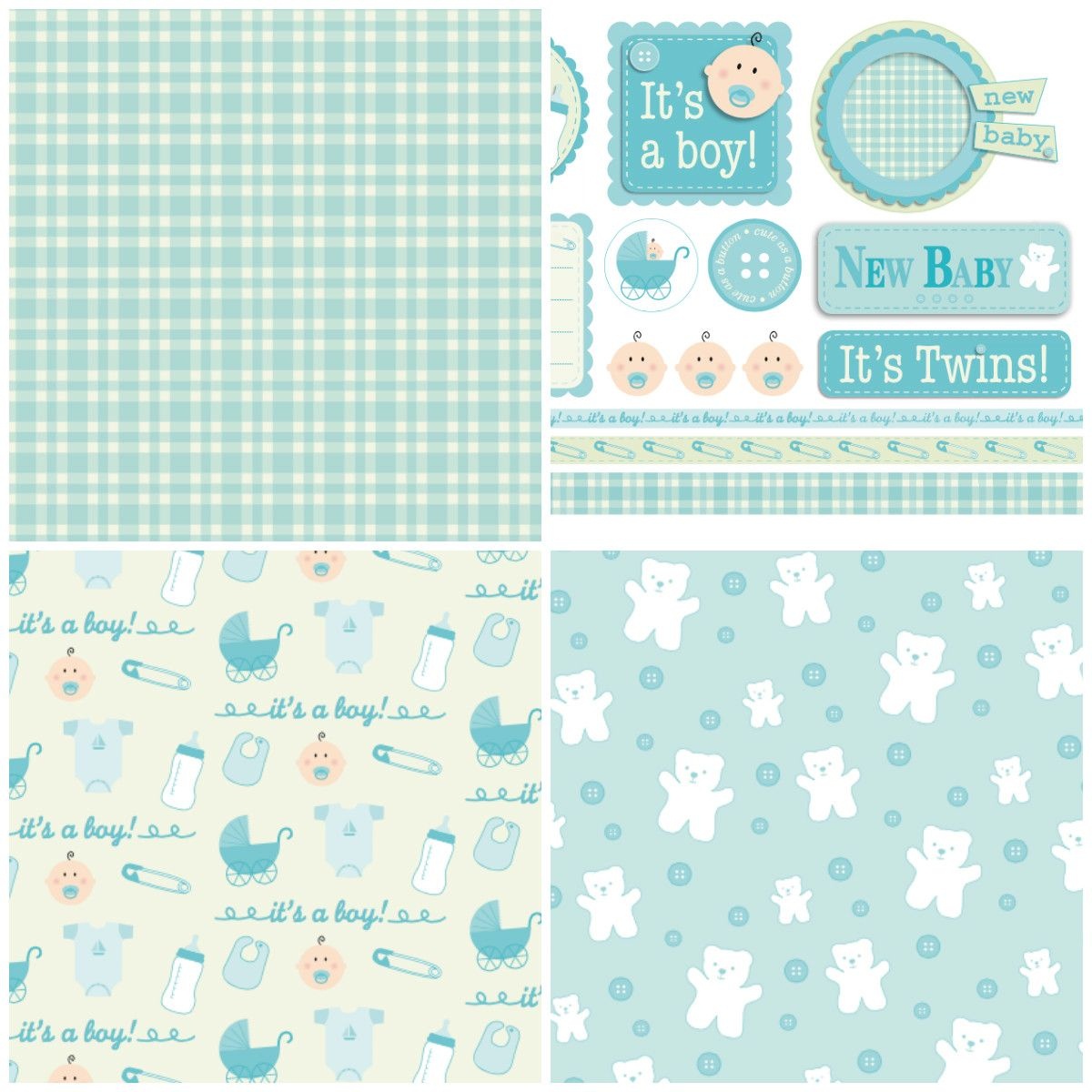 Handmade For Babies – Free Papers | Printable Papers | Digital Paper - Baby Scrapbook Templates Free Printable