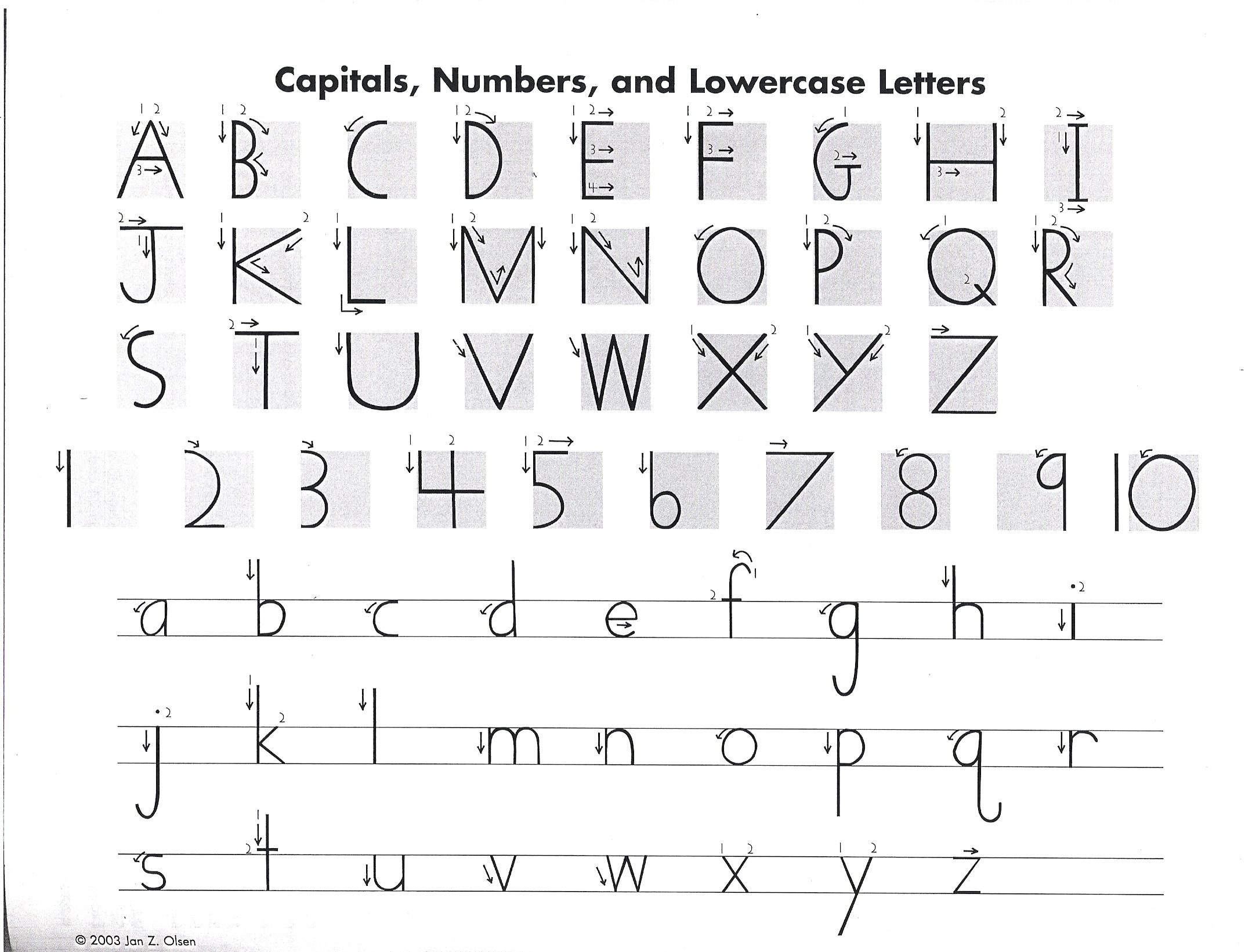 Number Handwriting With Tears Worksheets