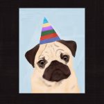 Happy Birthday Card Pug Dog Instant Download Pdf Digital | Etsy   Free Printable Pug Birthday Cards
