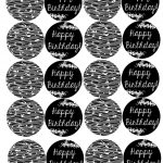 Happy Birthday Cupcake Toppers Free Printable | Madextle   40Th Birthday Free Printables