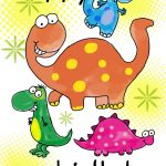 Happy Birthday Dinosaurs   Free Printable Birthday Card | Greetings   Free Printable Kids Birthday Cards Boys
