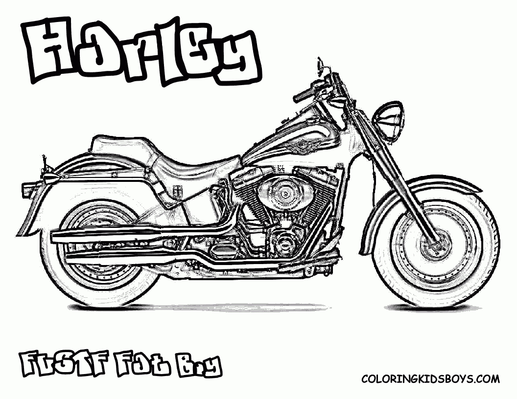 Harley Coloring | Harley Davidson | Free | Motorcycles | Coloring - Free Printable Harley Davidson Coloring Pages
