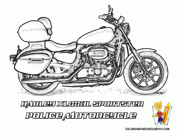 Free Printable Harley Davidson Coloring Pages