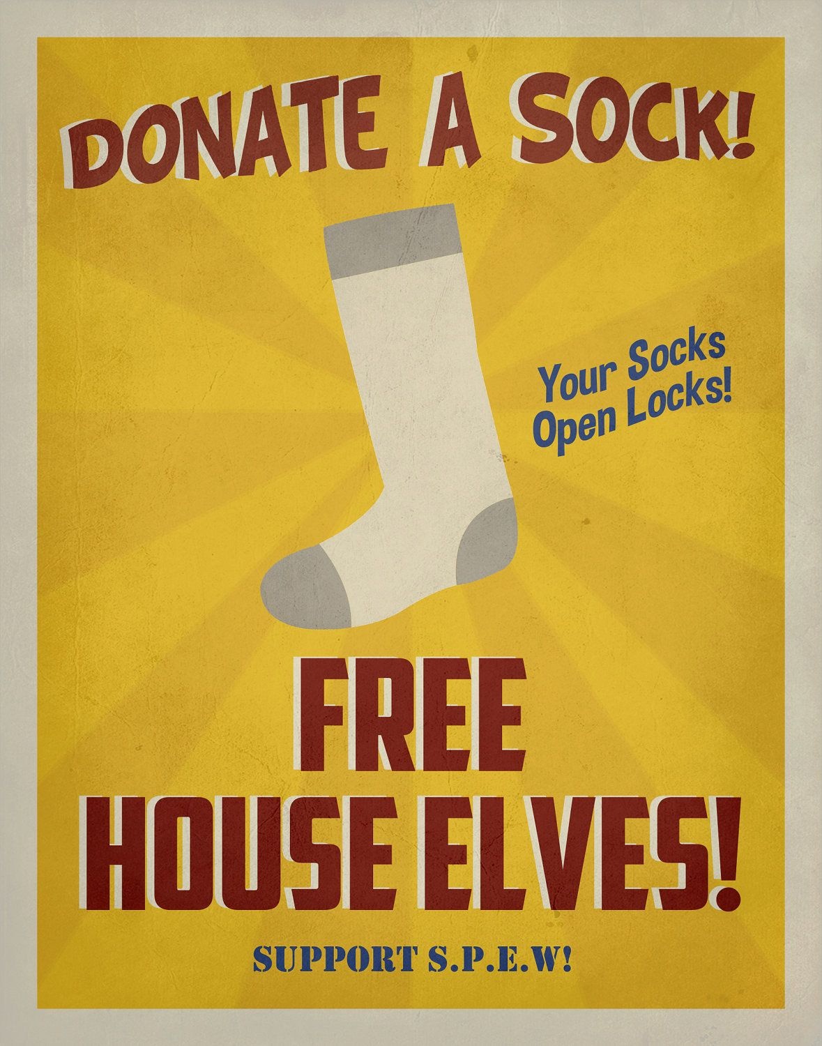 Harry Potter Poster / Spew Poster / Spew Free House Elves Propaganda - Free Printable Harry Potter Posters