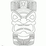 Hawaiian Tiki Mask Coloring Pages Printable | Tiki Masks | Hawaiian   Tiki Coloring Pages Free Printables