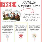 Hide 'em In Your Heart Scripture Cards {Free Printable} | Homeschool   Free Printable Bible Verses For Children