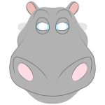 Hippo Mask Template | Free Printable Papercraft Templates   Free Printable Hippo Mask
