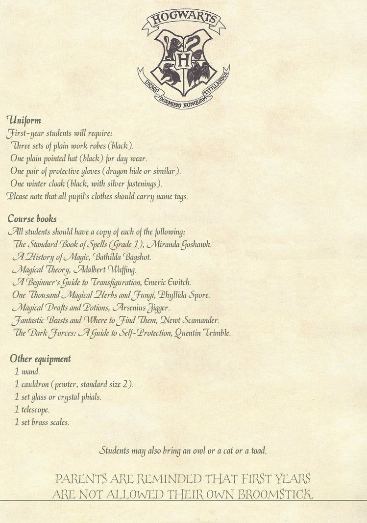 Hogwarts School Supply List! | Back To School In 2019 | Hogwarts - Hogwarts Acceptance Letter Template Free Printable