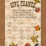 Holiday Party: Free Printable Autumn Free Printable Give Thanks   Free Printable Thanksgiving Invitation Templates