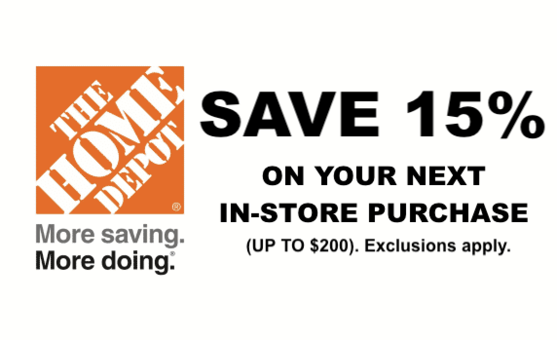 Home Depot 15 Off Printable Coupon Delivered Instantly To Your Free