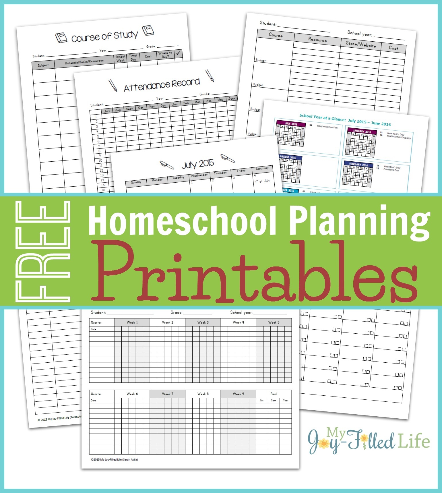 Homeschool Planning Resources &amp;amp; Free Printable Planning Pages - My - Free Printable Homeschool Curriculum