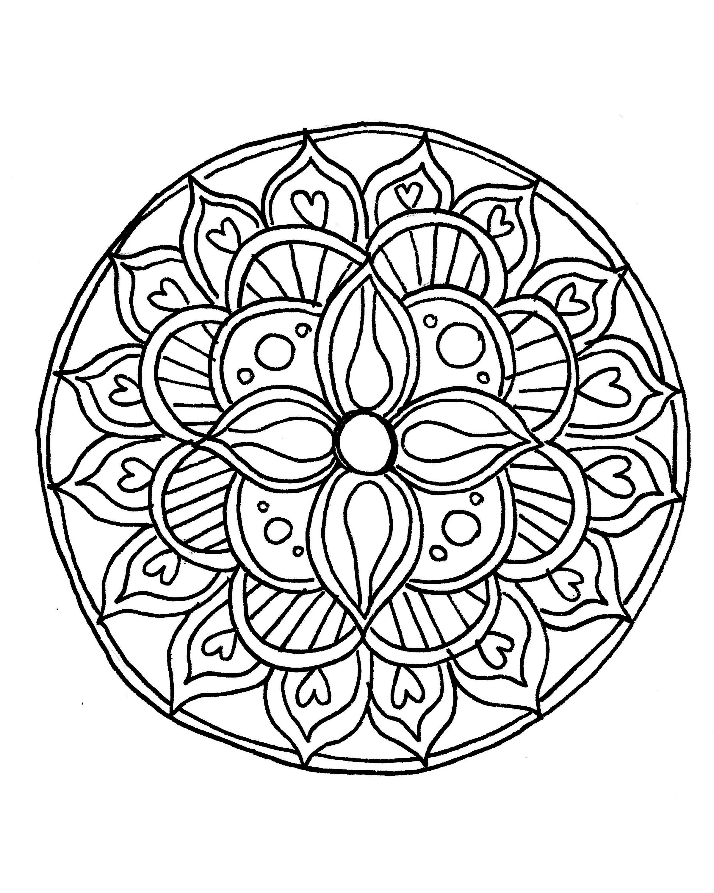 How To Draw A Mandala (With Free Coloring Pages!) | Drawings - Free Printable Mandala Patterns