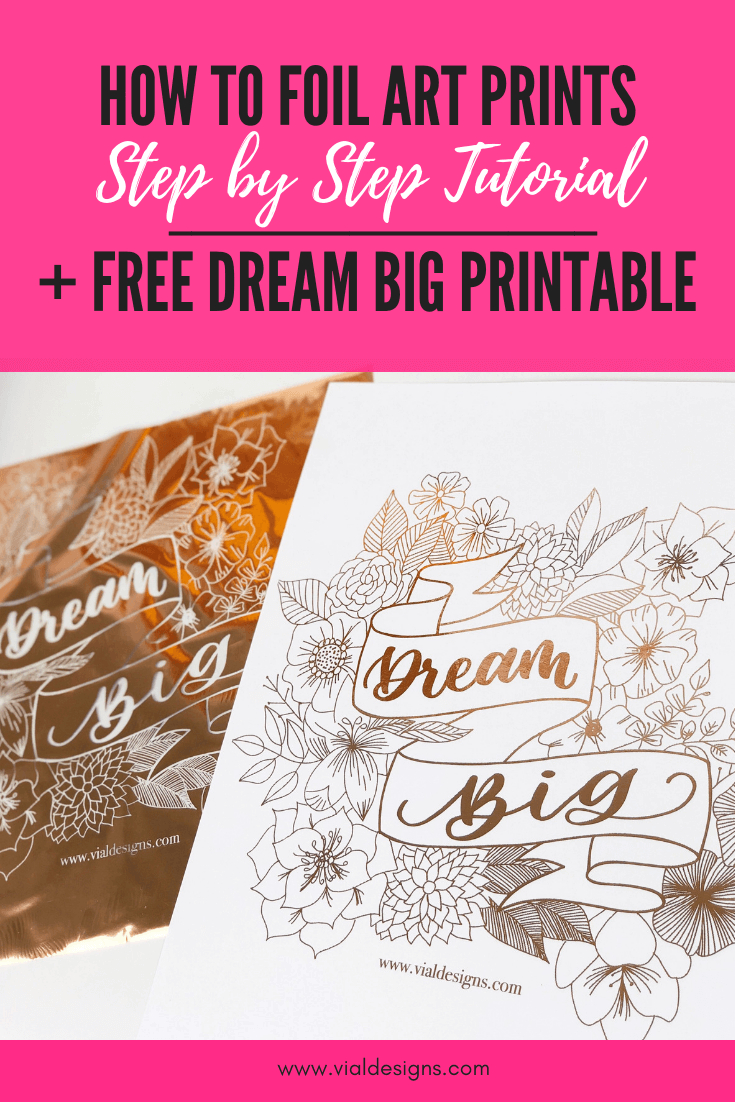 How To Foil Art Prints | Diy Step-By-Step Tutorial |Vial Designs - Free Printables For Foiling