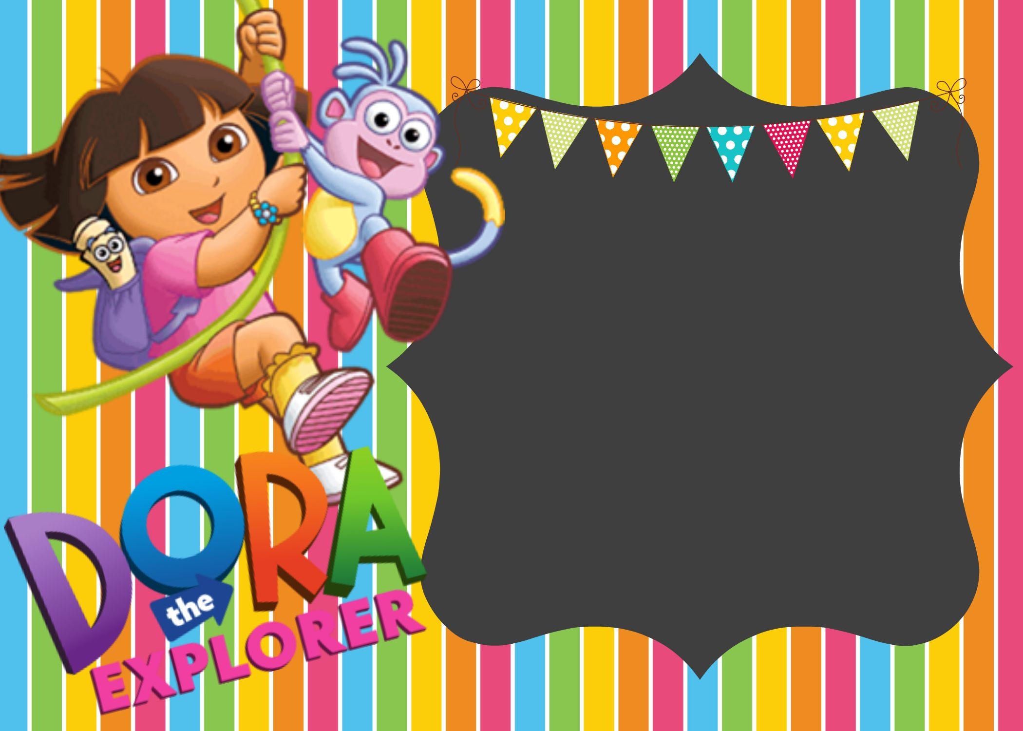 How To Make Dora The Explorer Digital Invitations - Dora The Explorer Free Printable Invitations