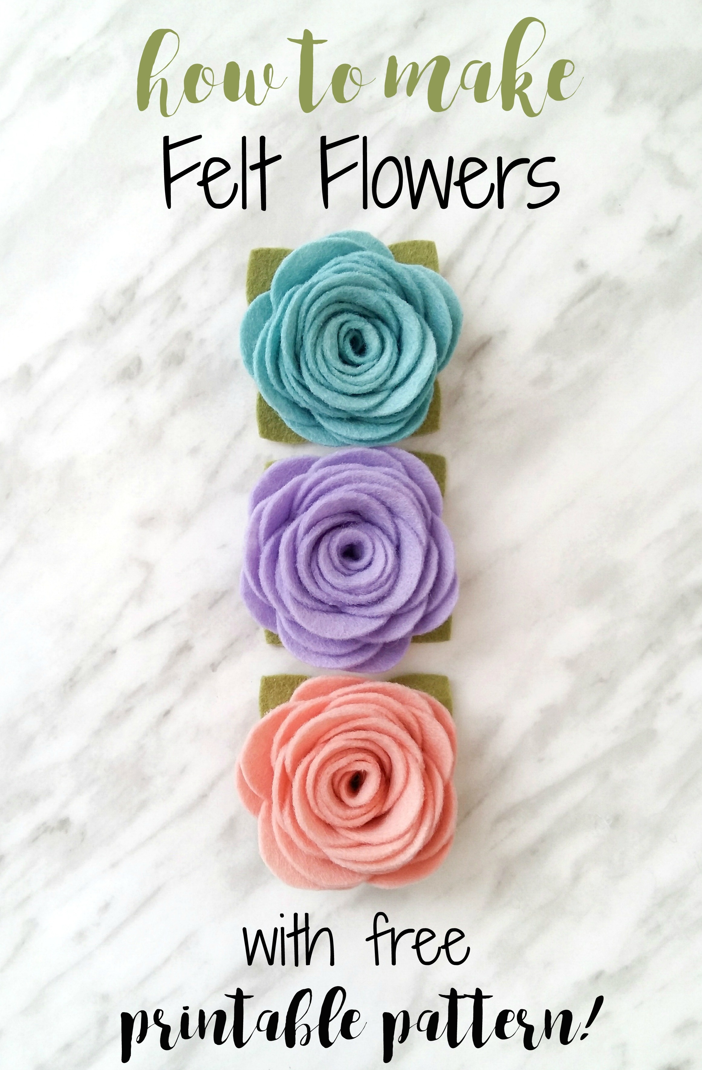 How To Make Felt Flowers - With Free Printable Pattern! | Wildflower - Free Printable Felt Patterns