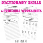 How To Teach Dictionary Skills To Kids – Teach Beside Me   My Spelling Dictionary Printable Free