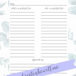 How & Why To Use A Gratitude Journal + Free Printable!   Kristen Hewitt   Free Printable Gratitude Journal