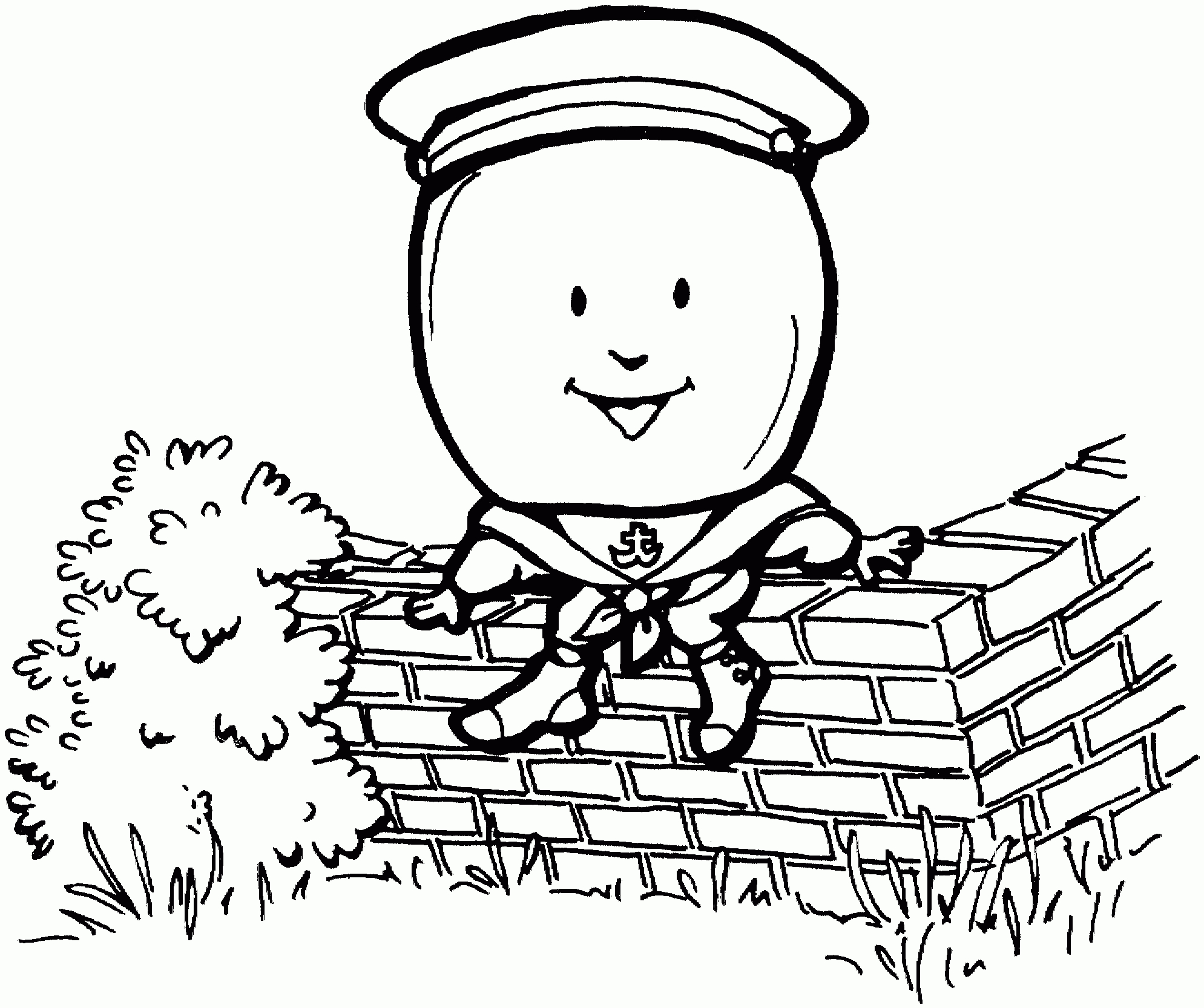 Humpty Dumpty Coloring Pages To Download And Print For Free - Free Printable Nursery Rhyme Coloring Pages