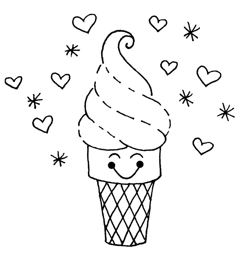 Ice Cream Coloring. Ice Cream Coloring Pages 4 Ice Cream Coloring - Ice Cream Color Pages Printable Free
