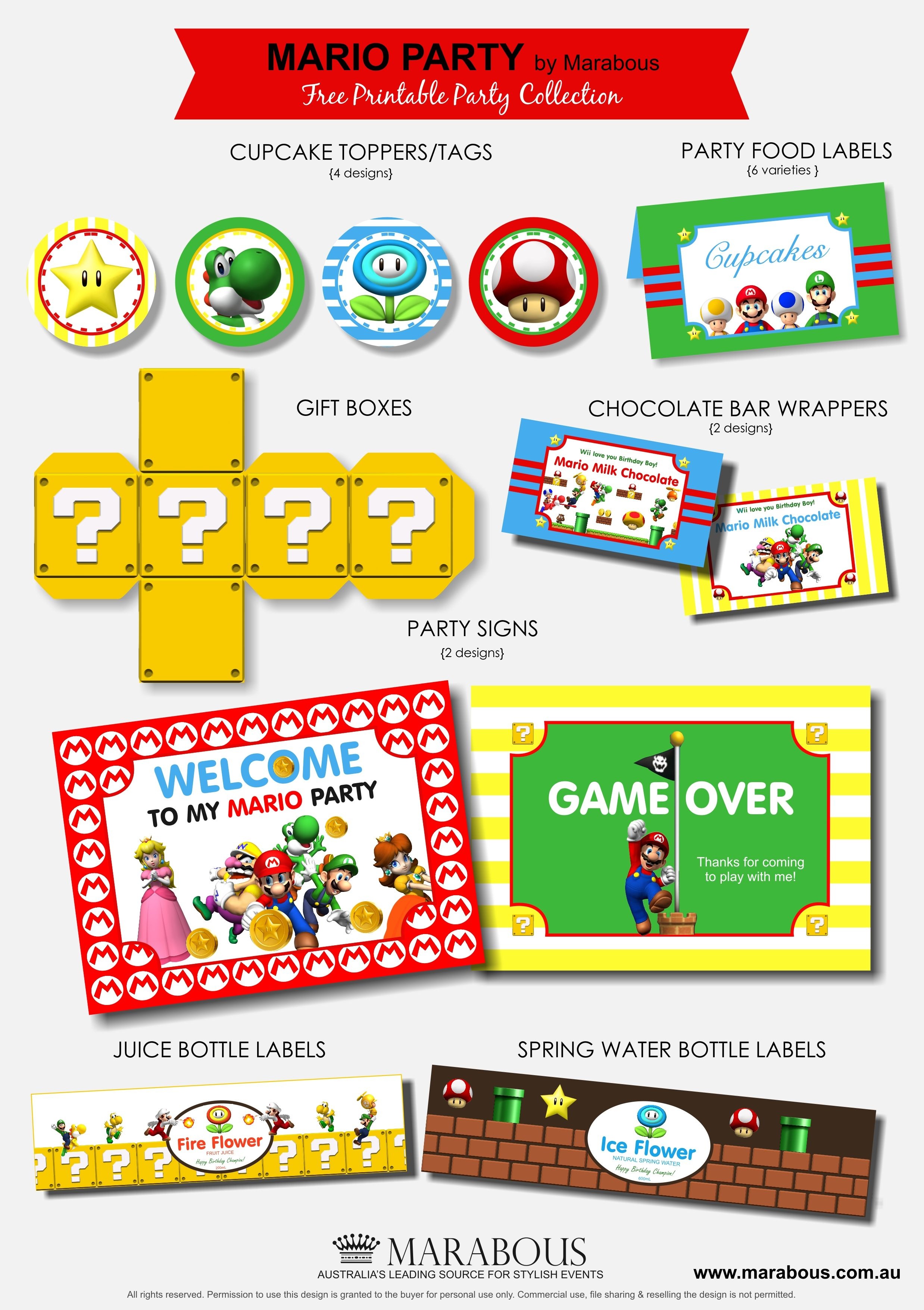 Ideas Para Fiestas Temáticas De Super Mario | Birthdays | Mario - Free Mario Printables