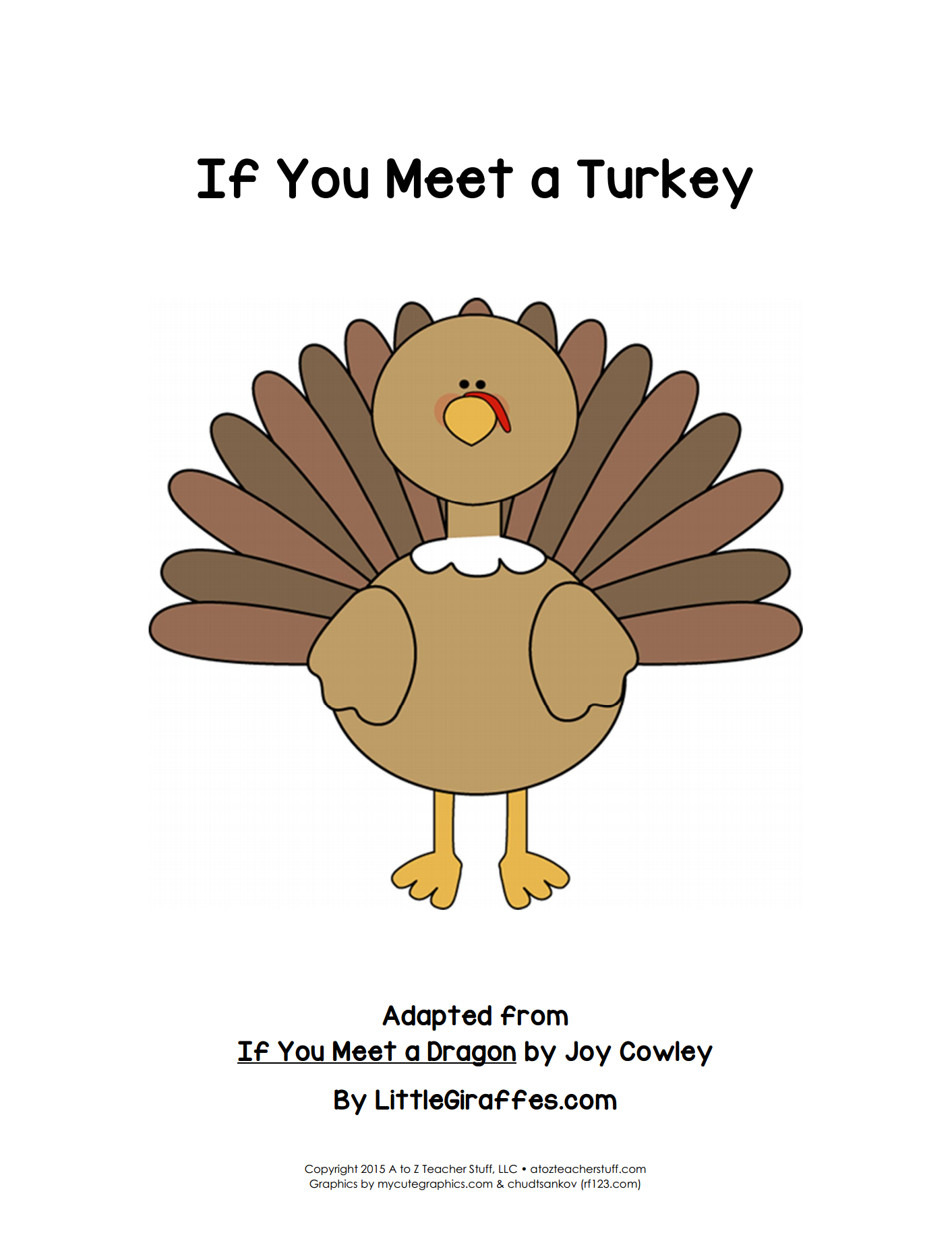 If You Meet A Turkey Printable Book | A To Z Teacher Stuff Printable - Thanksgiving Printable Books Free