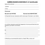 Image Result For Book Report Summer Reading Form 6Th Grade | Middle   Free Printable Story Books For Grade 1